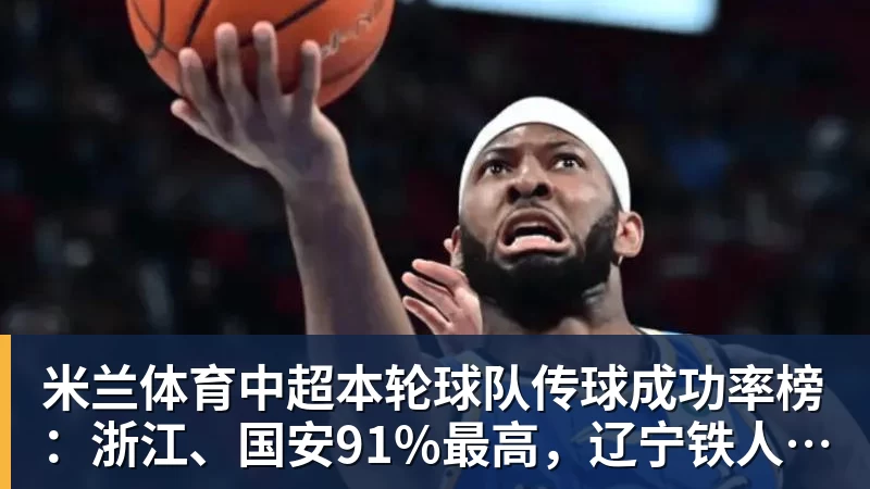 米兰体育中超本轮球队传球成功率榜:浙江、国安91%最高,辽宁铁人88%第三