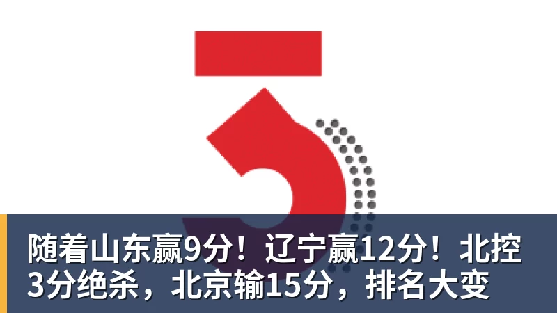 随着山东赢9分！辽宁赢12分！北控3分绝杀，北京输15分，排名大变