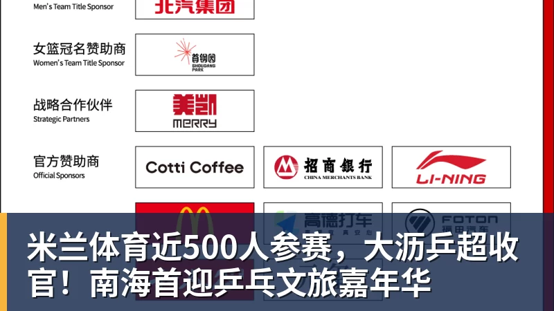 米兰体育近500人参赛，大沥乒超收官！南海首迎乒乓文旅嘉年华